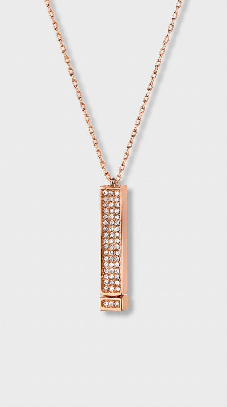 Amora Secret Message Crystal Pendant Necklace