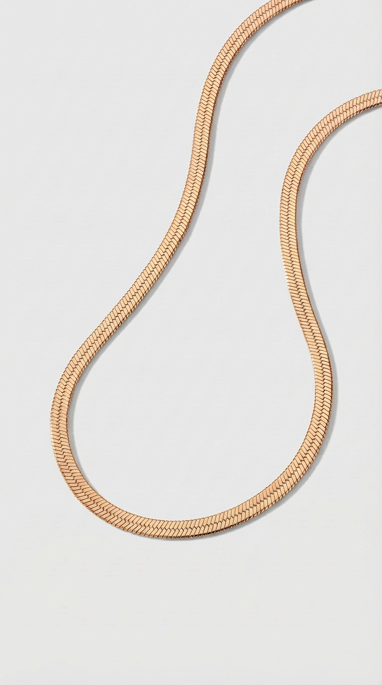 Serena Herringbone Chain Necklace