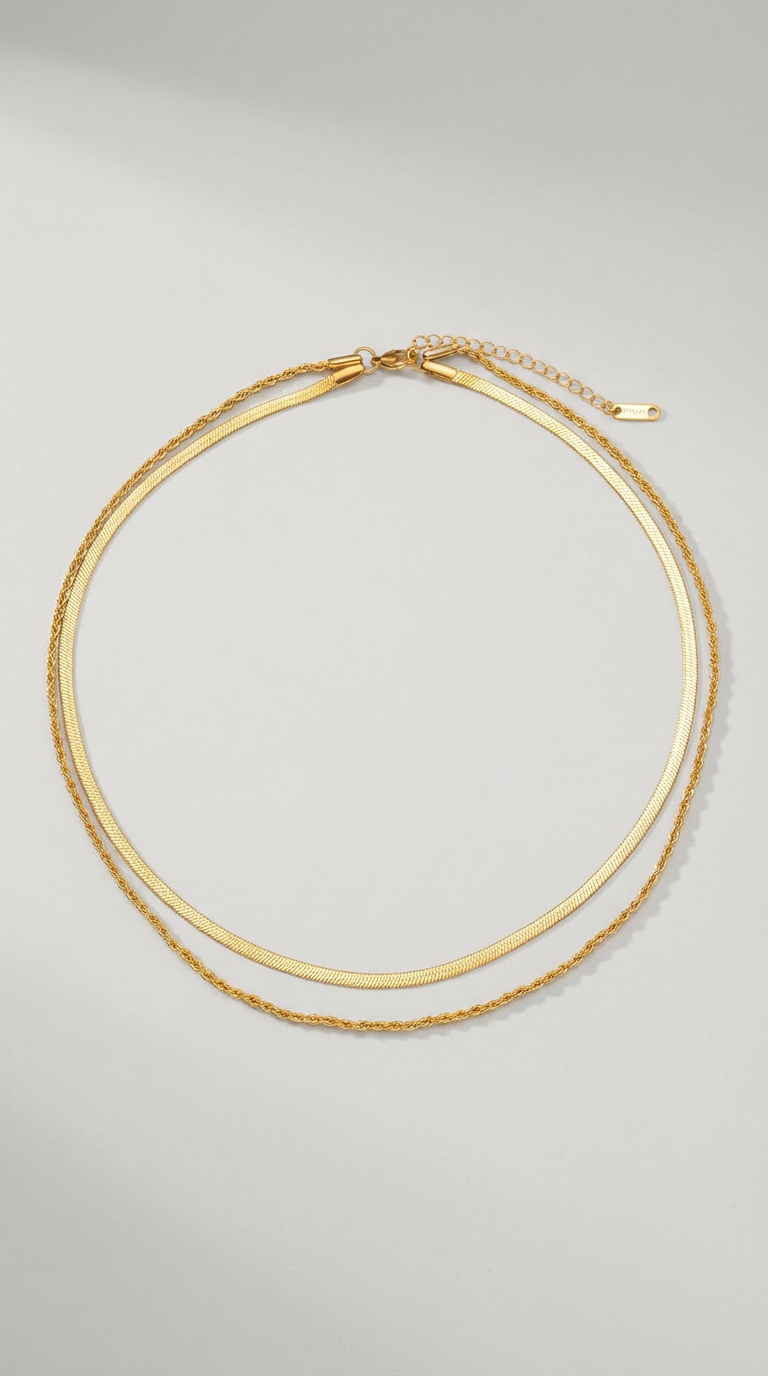 Ariana Layered Chain Necklace Set