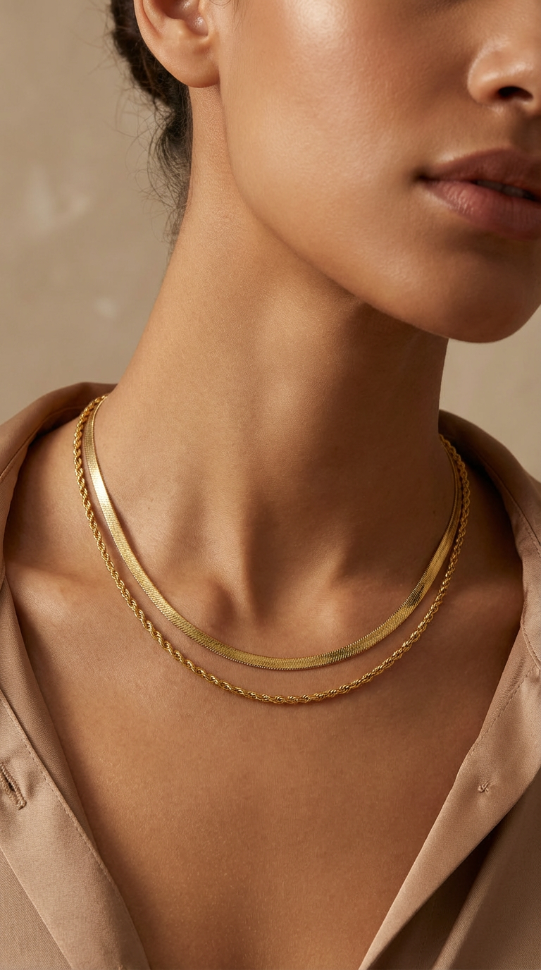 Ariana Layered Chain Necklace Set