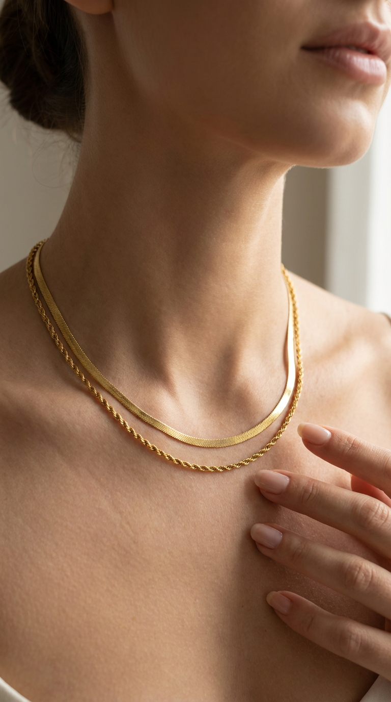 Ariana Layered Chain Necklace Set