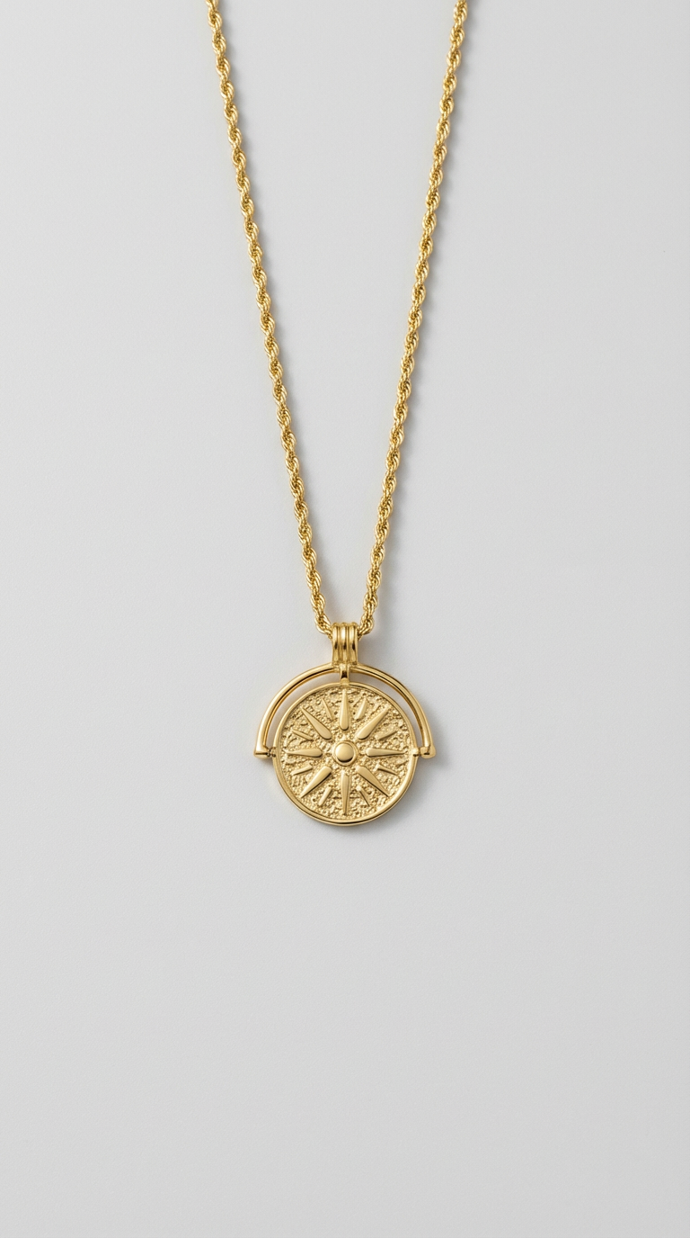 Aurielle Compass Medallion Necklace