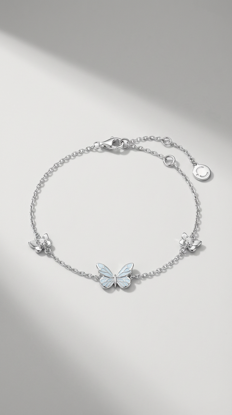 Elise Butterfly Charm Bracelet