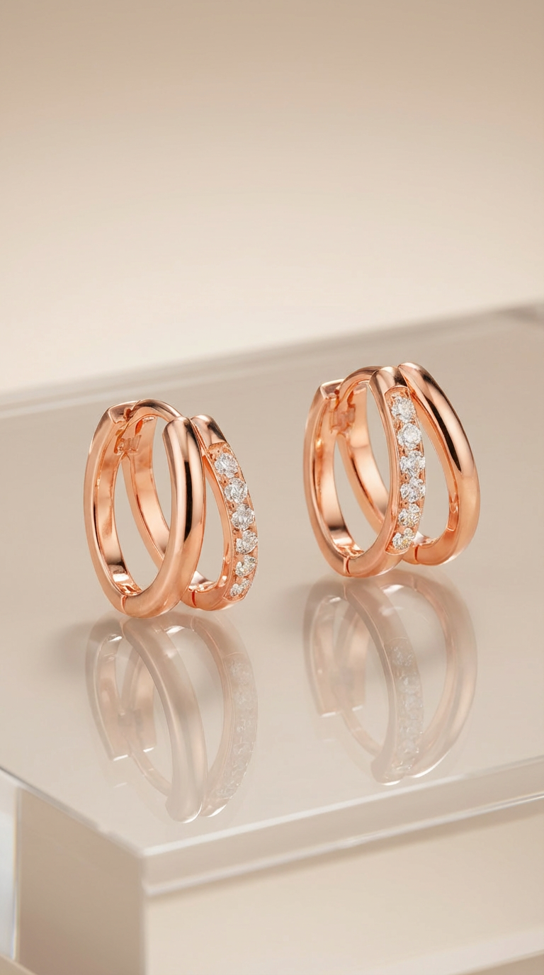 Valeria Crystal Huggie Hoop Earrings