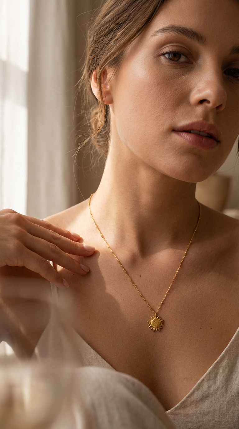 Solara Sun Medallion Necklace
