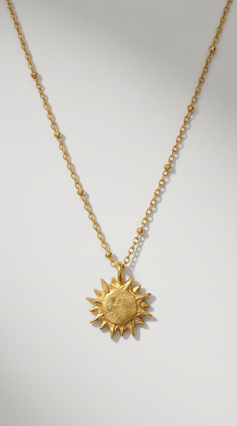 Solara Sun Medallion Necklace