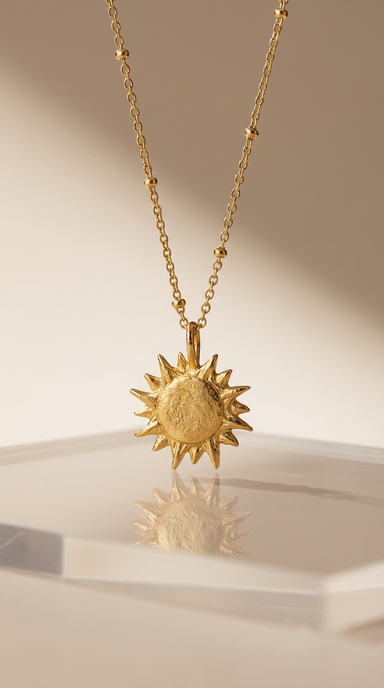 Solara Sun Medallion Necklace