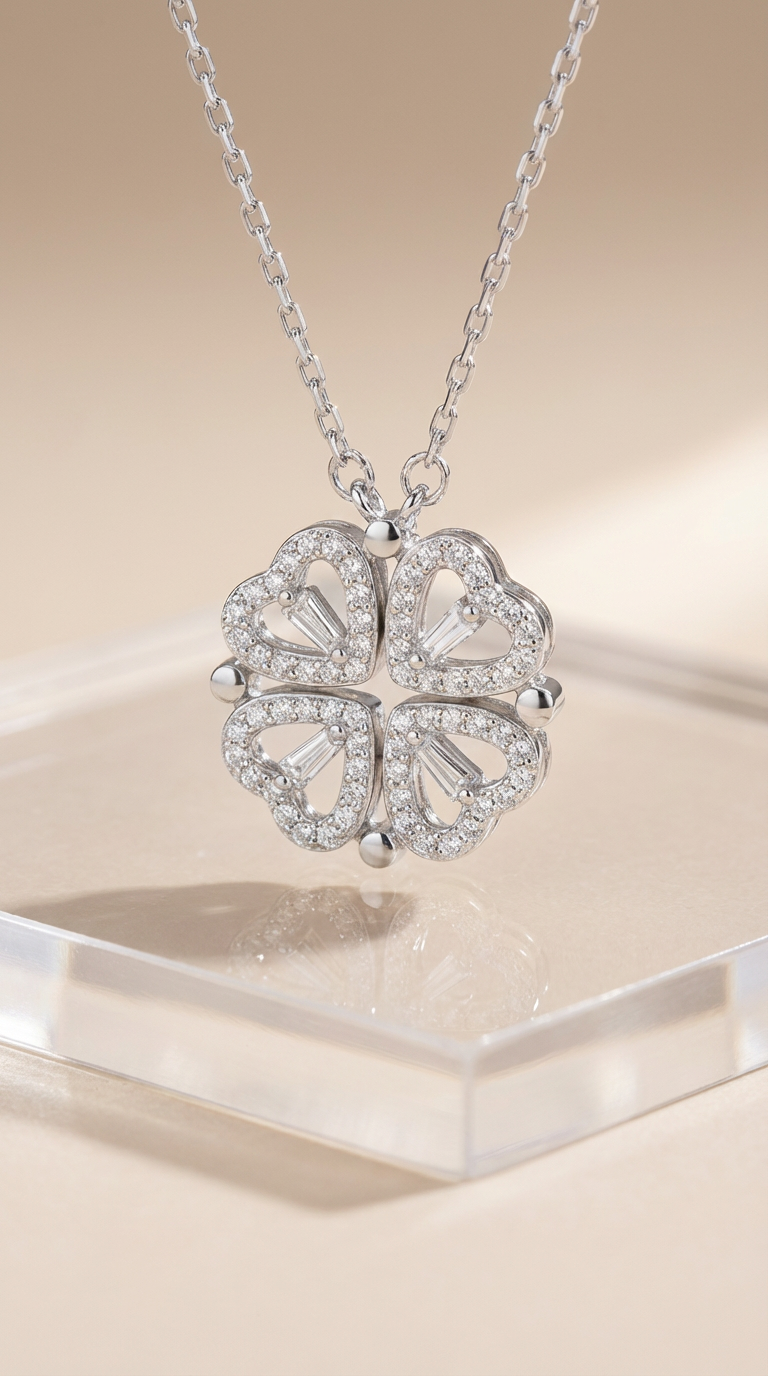 Amelia Clover Pendant Necklace