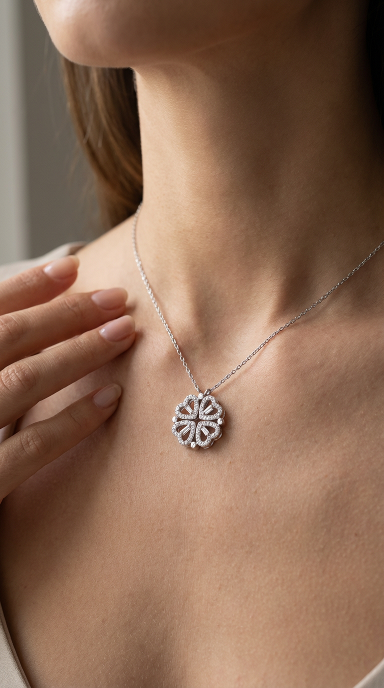 Amelia Clover Pendant Necklace