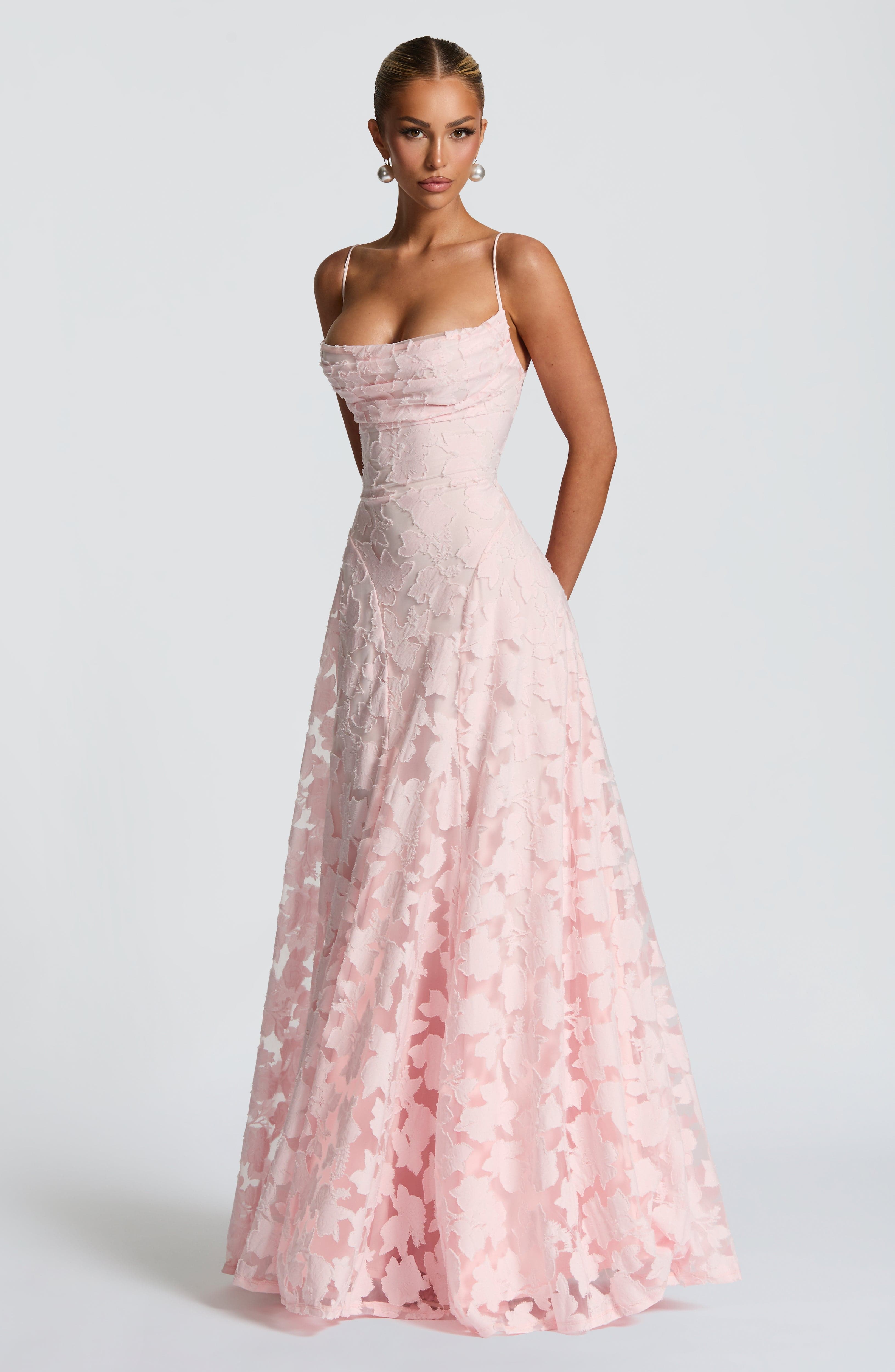 Isabella Floral Lace Maxi Dress