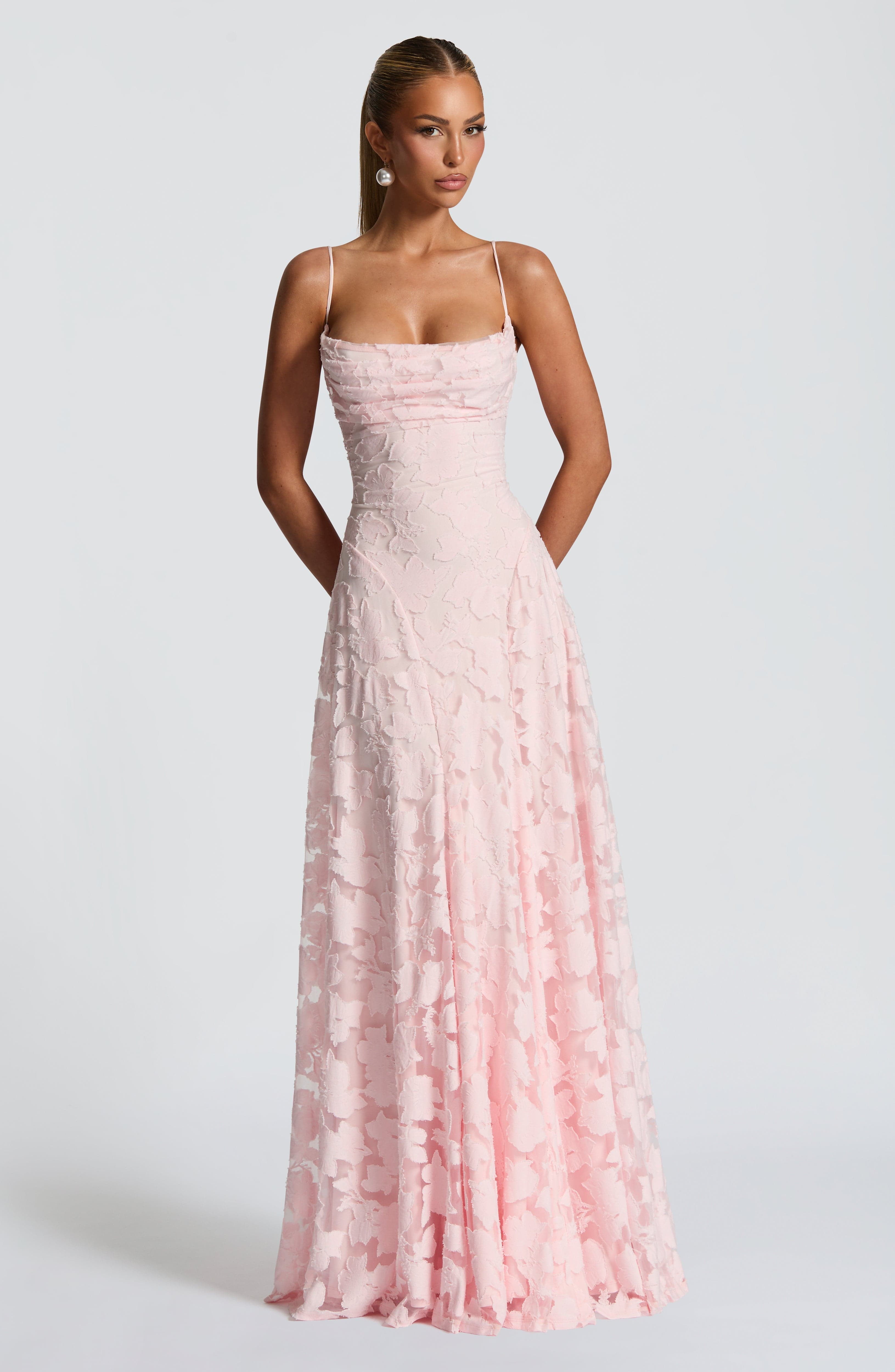 Isabella Floral Lace Maxi Dress