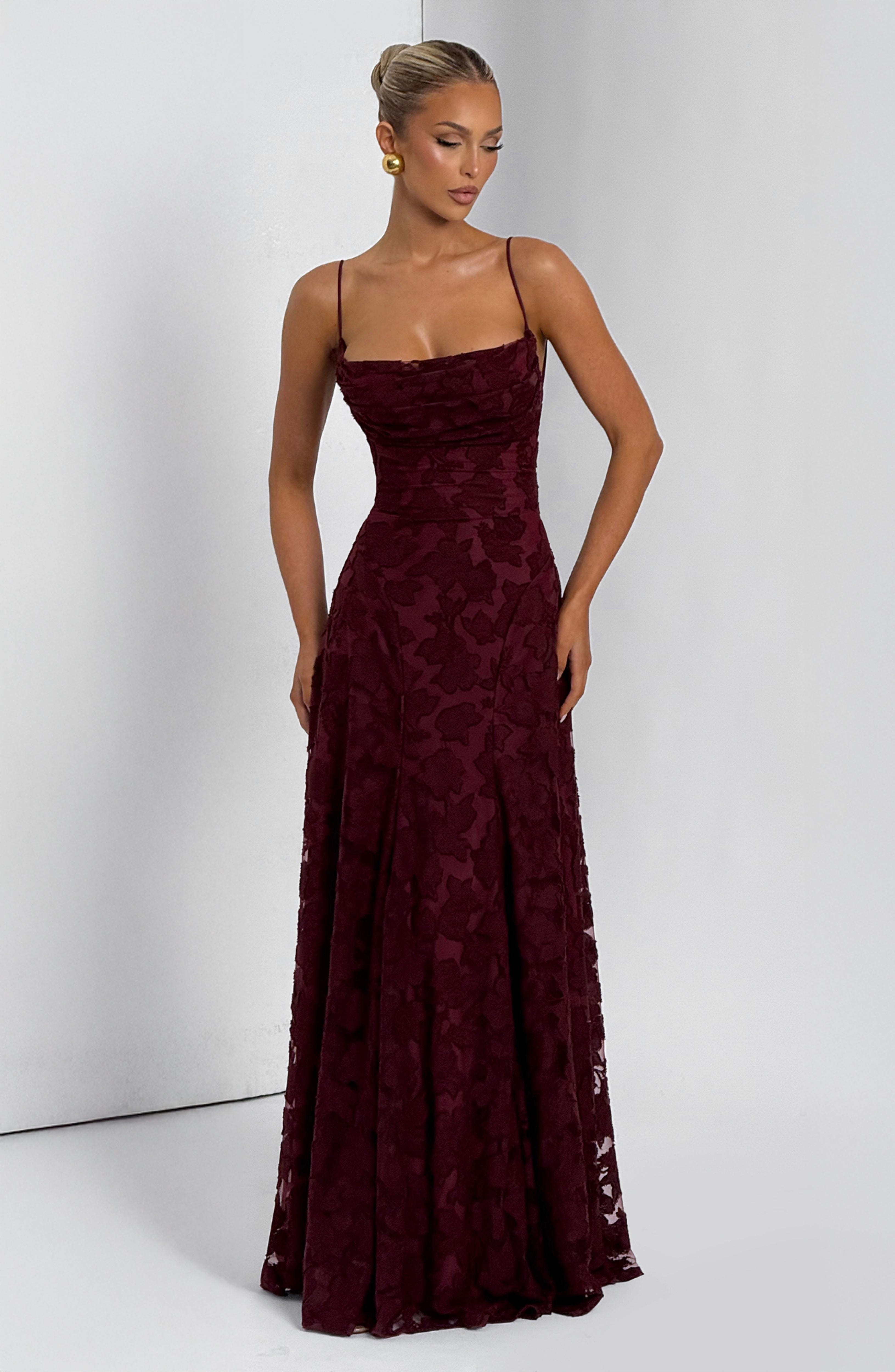 Isabella Floral Lace Maxi Dress