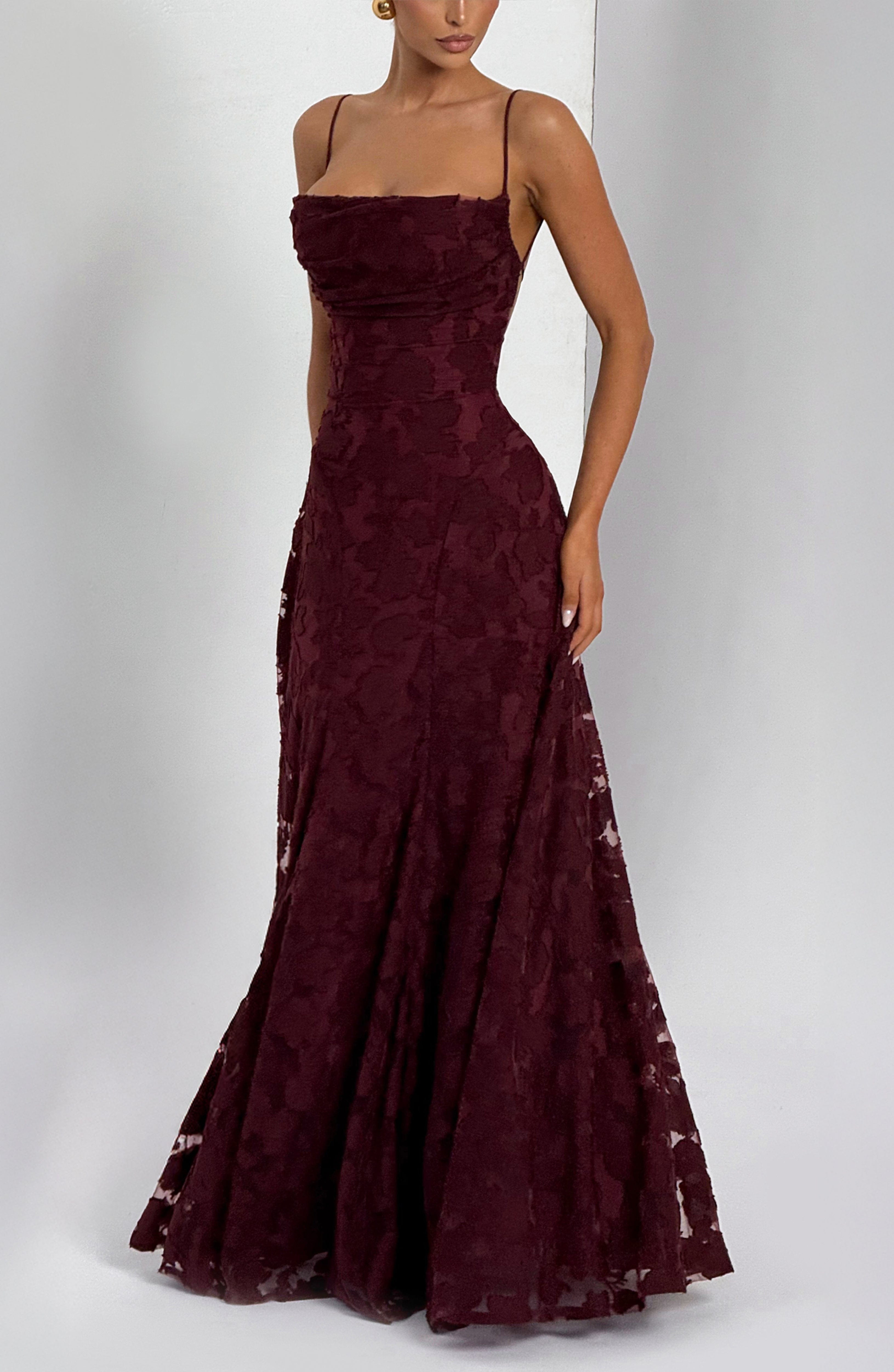 Isabella Floral Lace Maxi Dress
