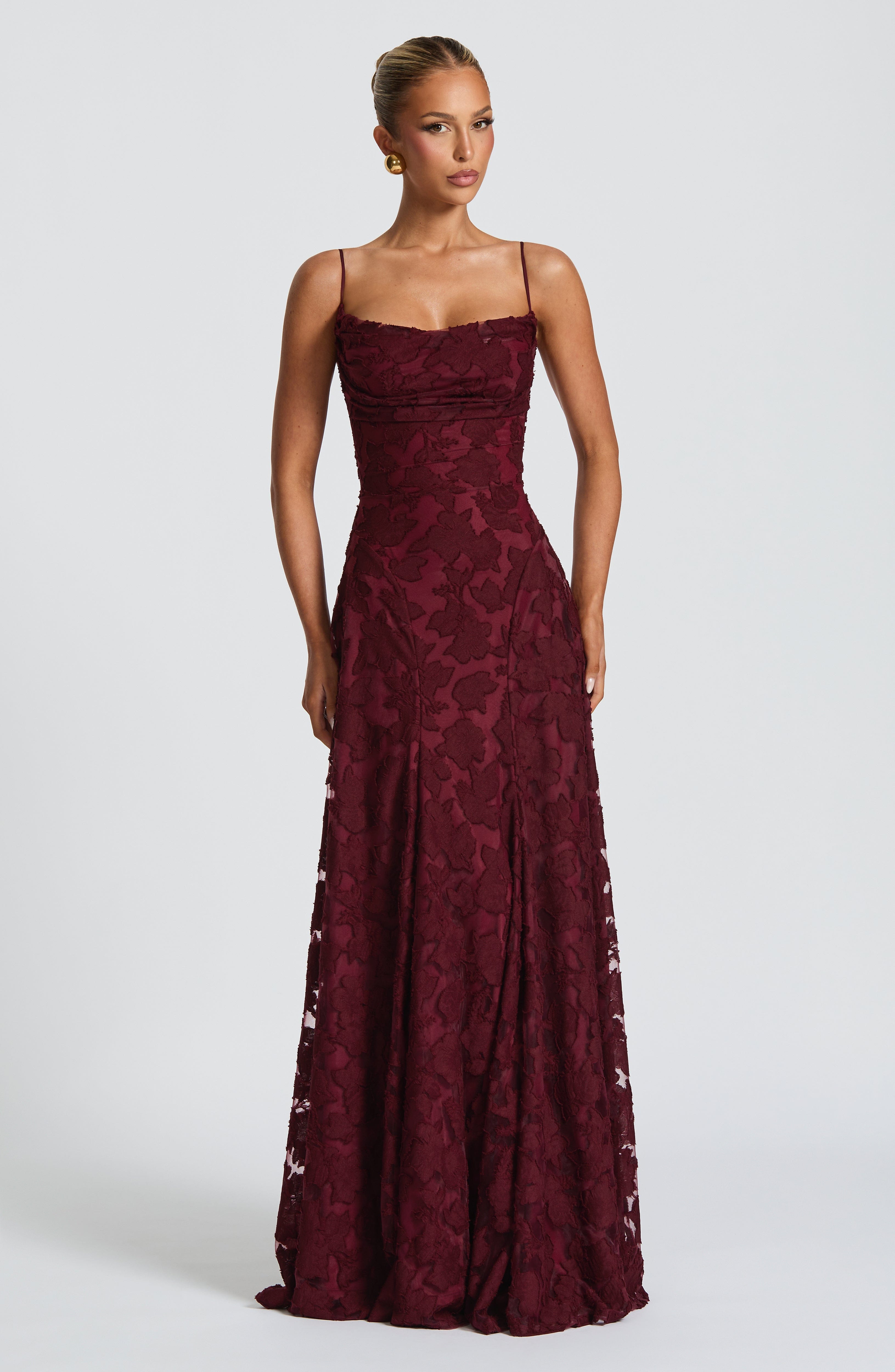 Isabella Floral Lace Maxi Dress