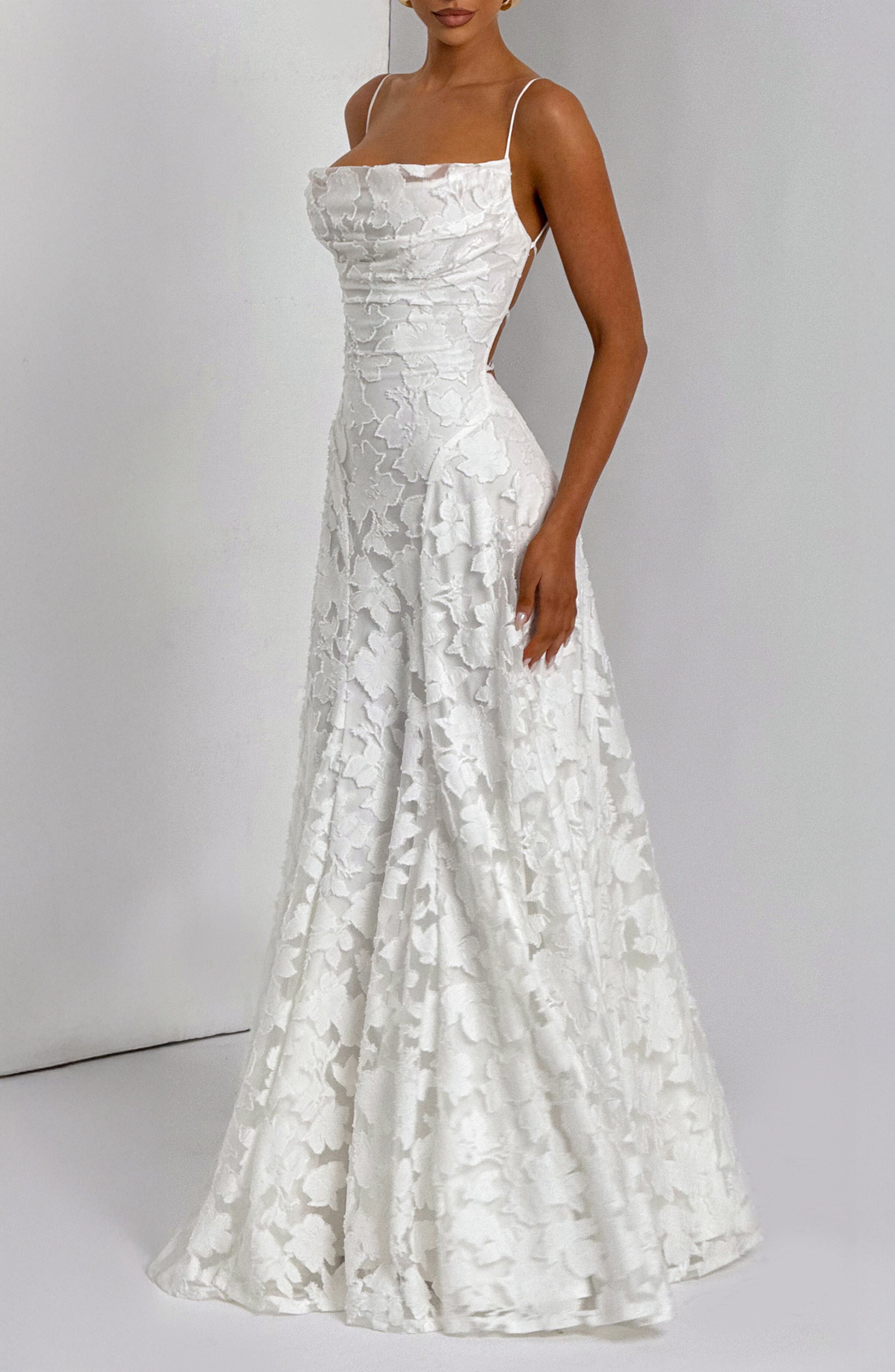 Isabella Floral Lace Maxi Dress