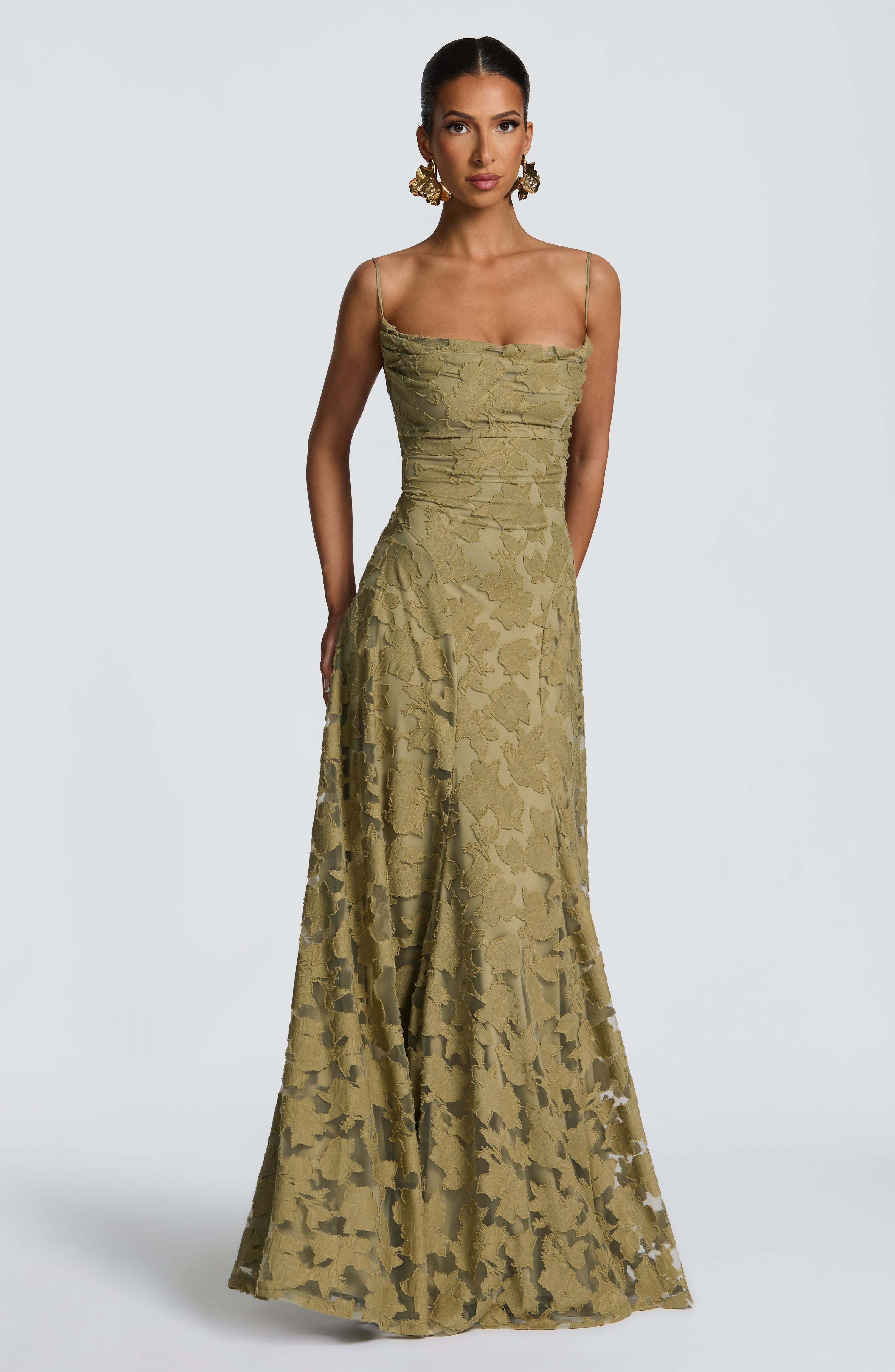 Isabella Floral Lace Maxi Dress