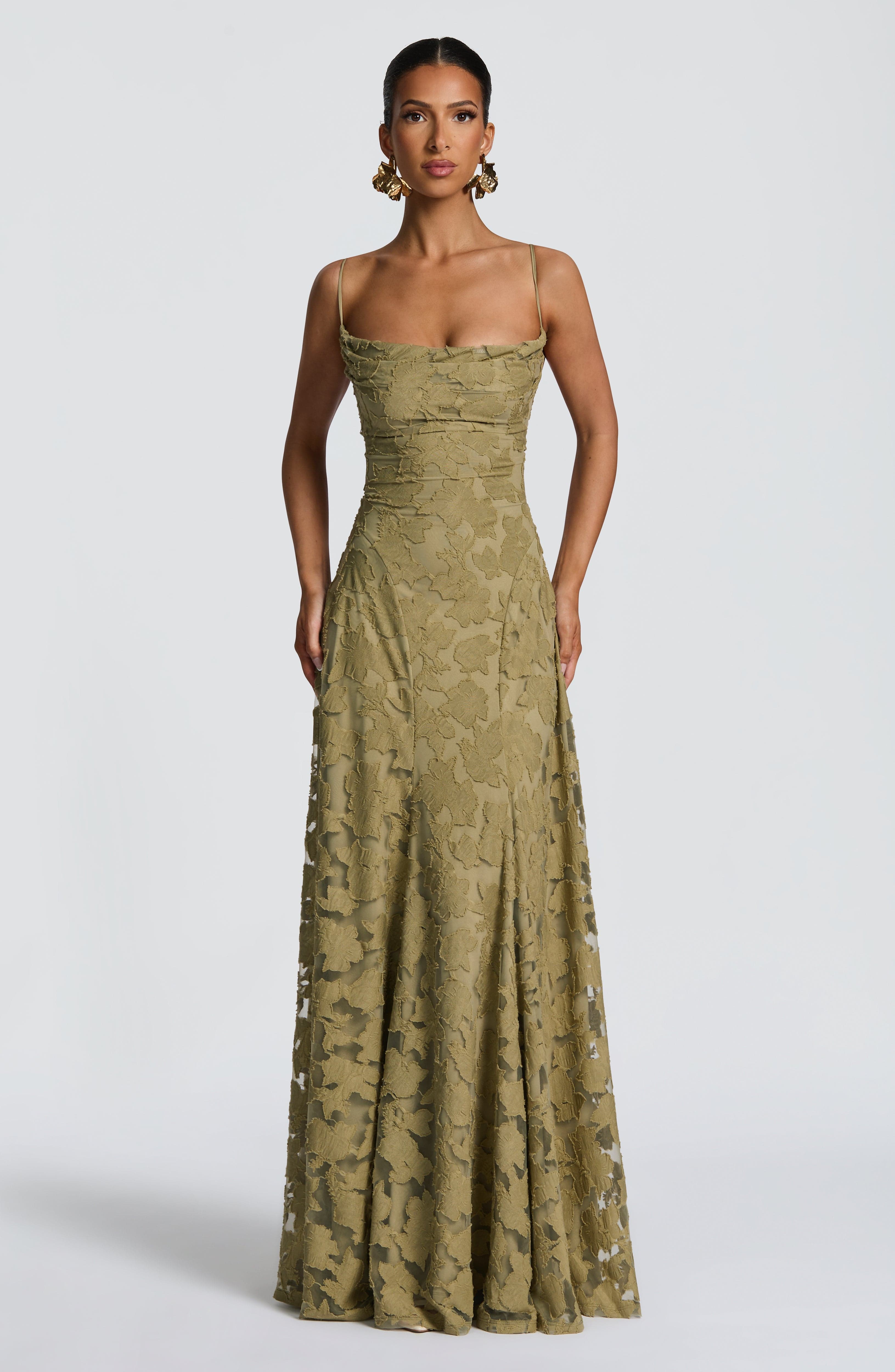 Isabella Floral Lace Maxi Dress