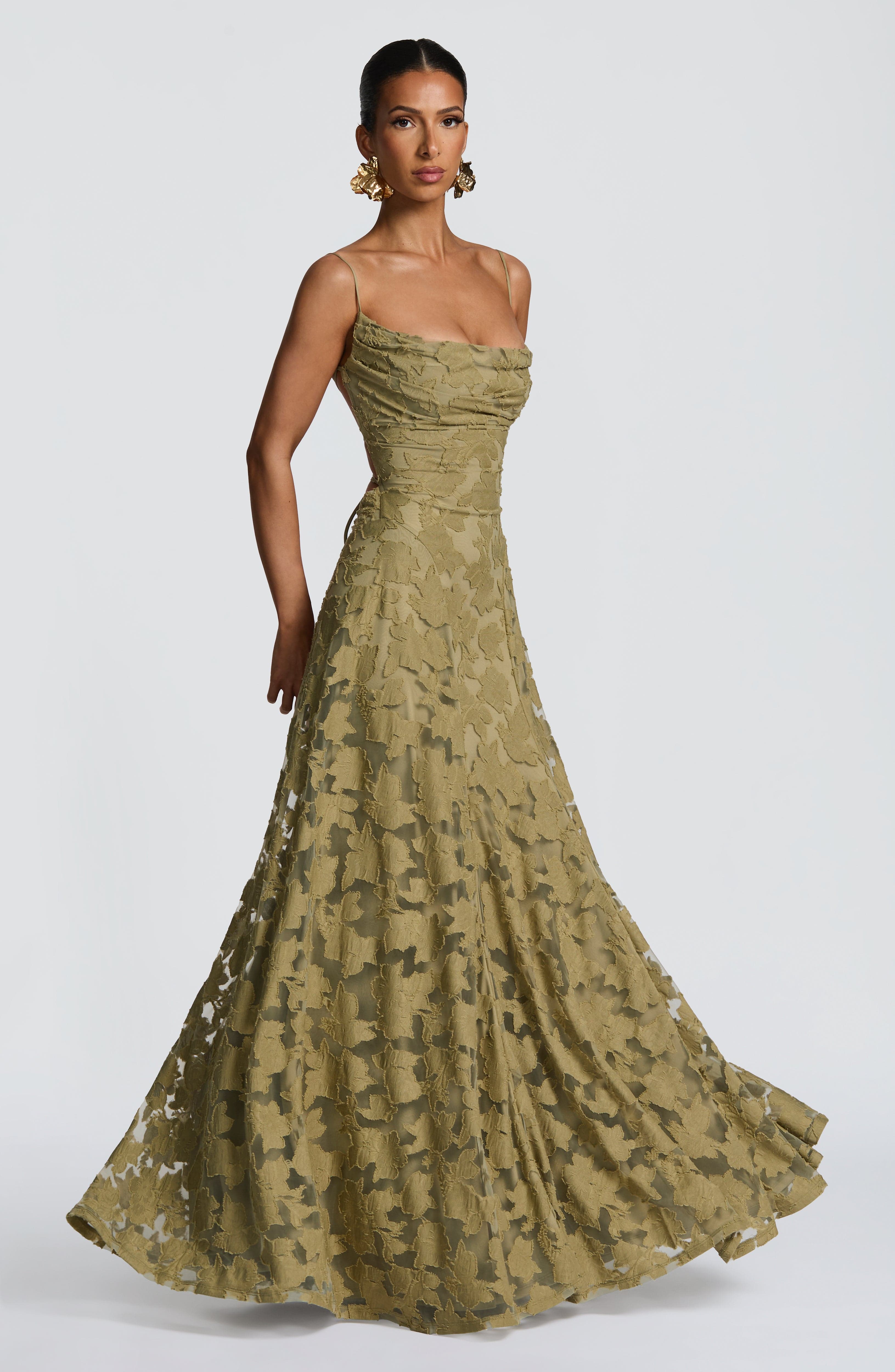 Isabella Floral Lace Maxi Dress