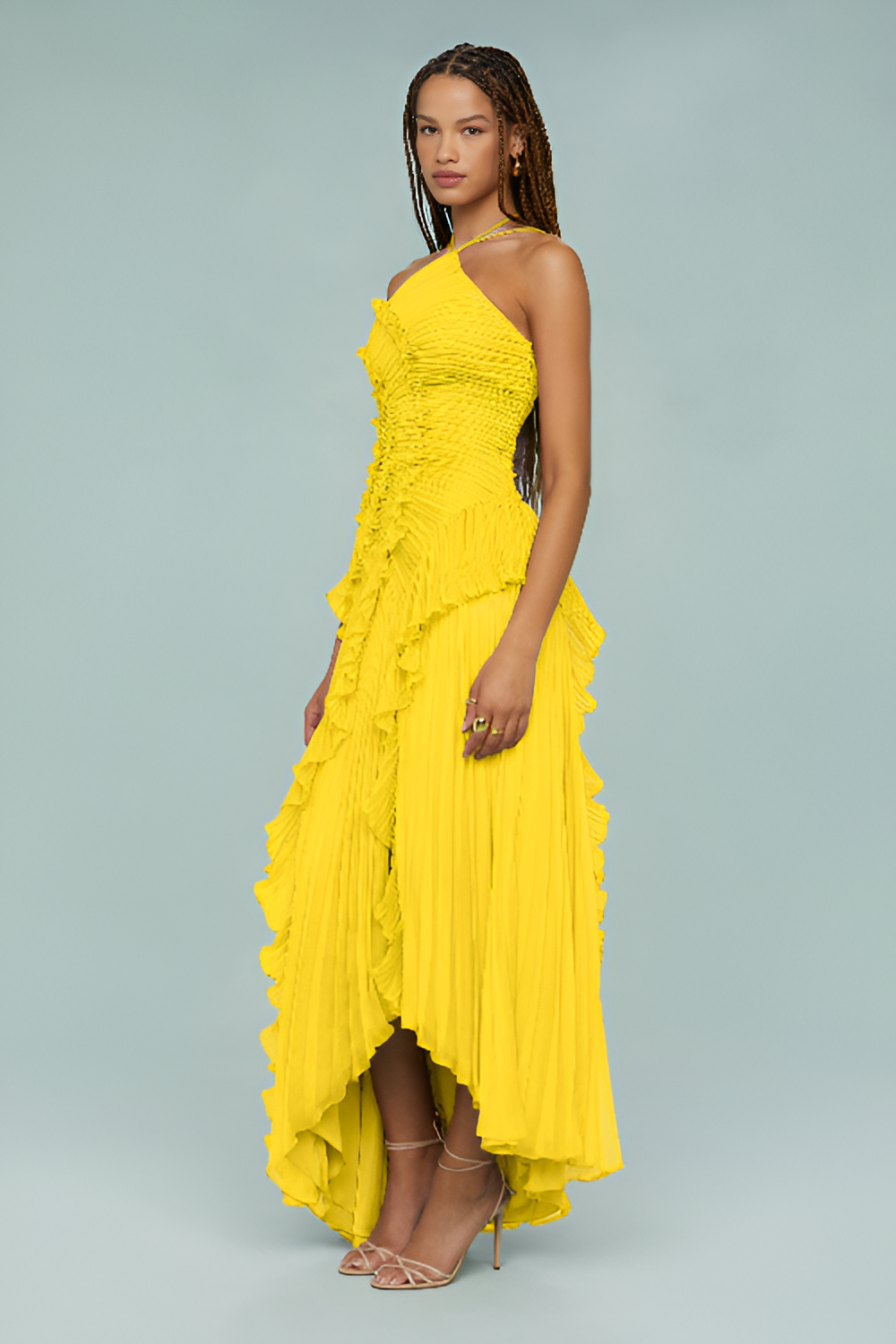 Gianna Halter Ruffle Dress