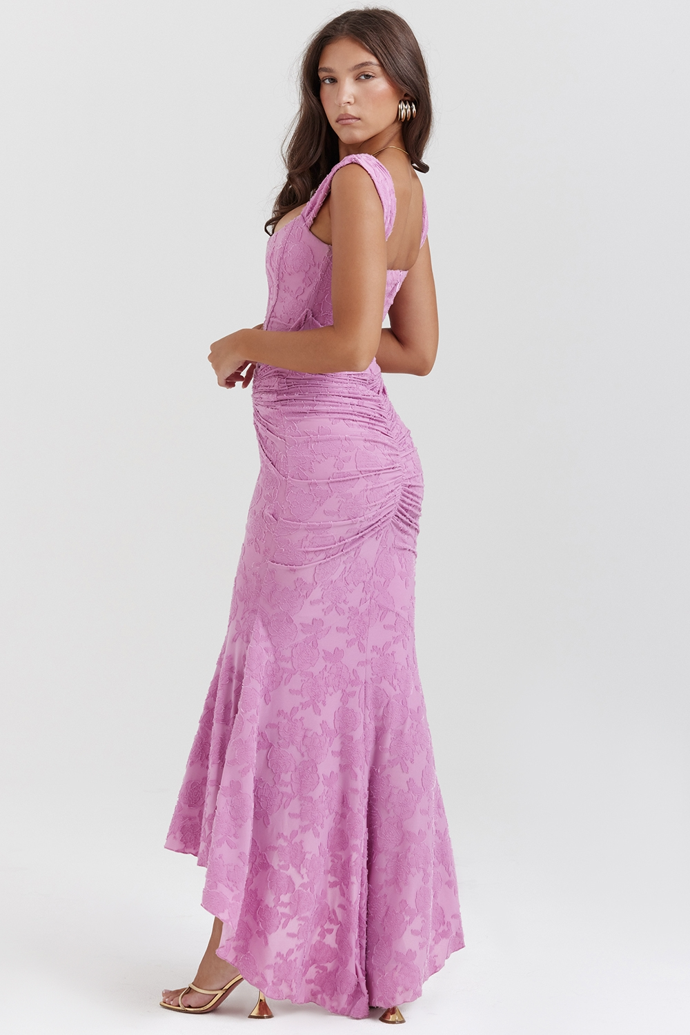 Chloe Ruffle Hem Midi Dress