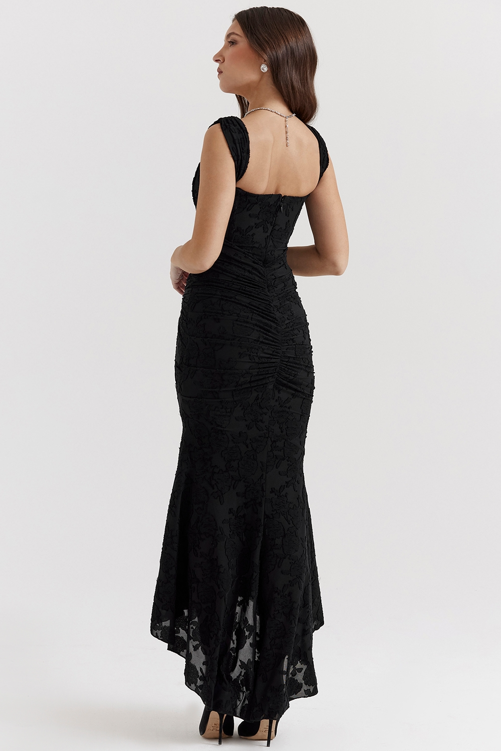 Chloe Ruffle Hem Midi Dress