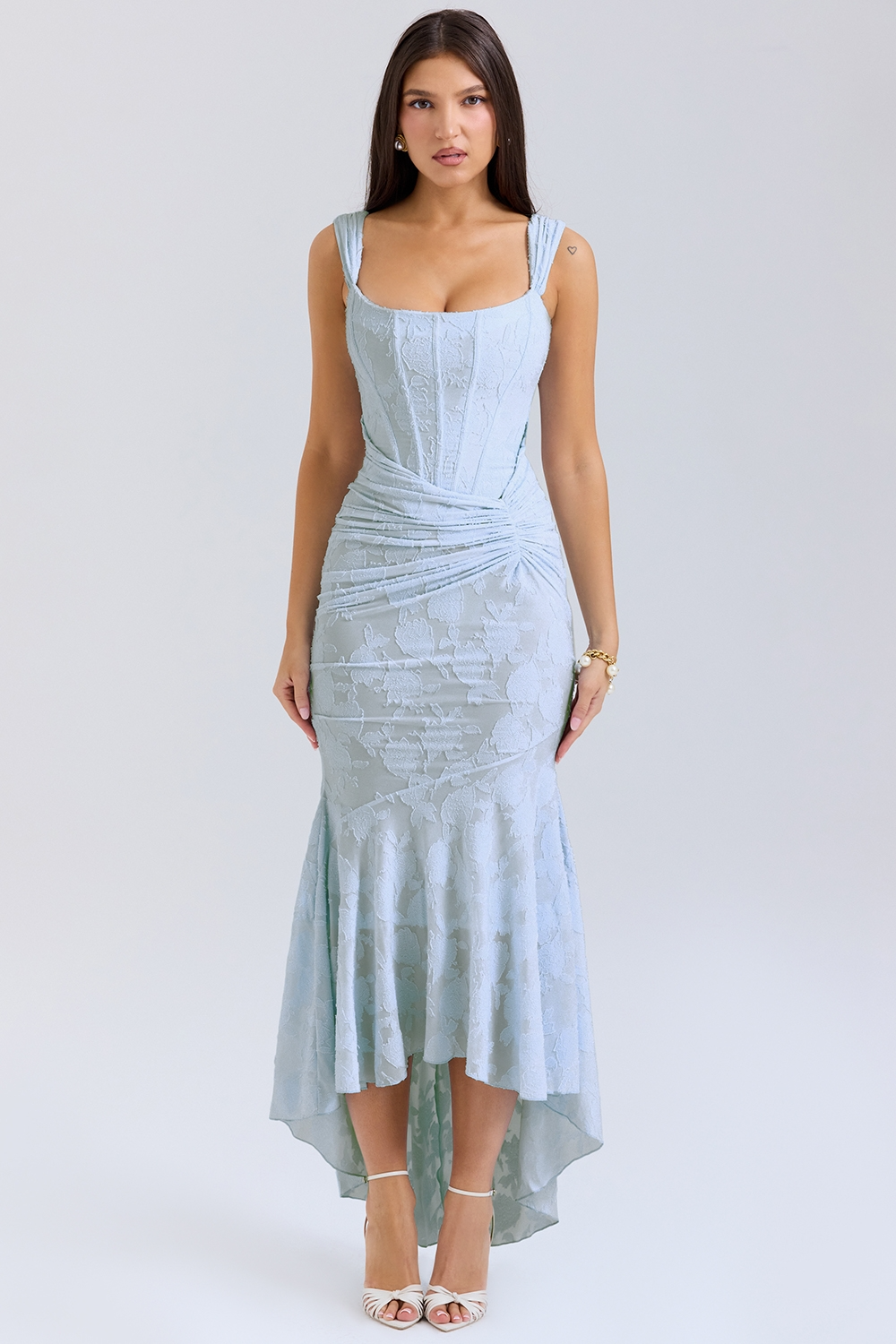 Chloe Ruffle Hem Midi Dress