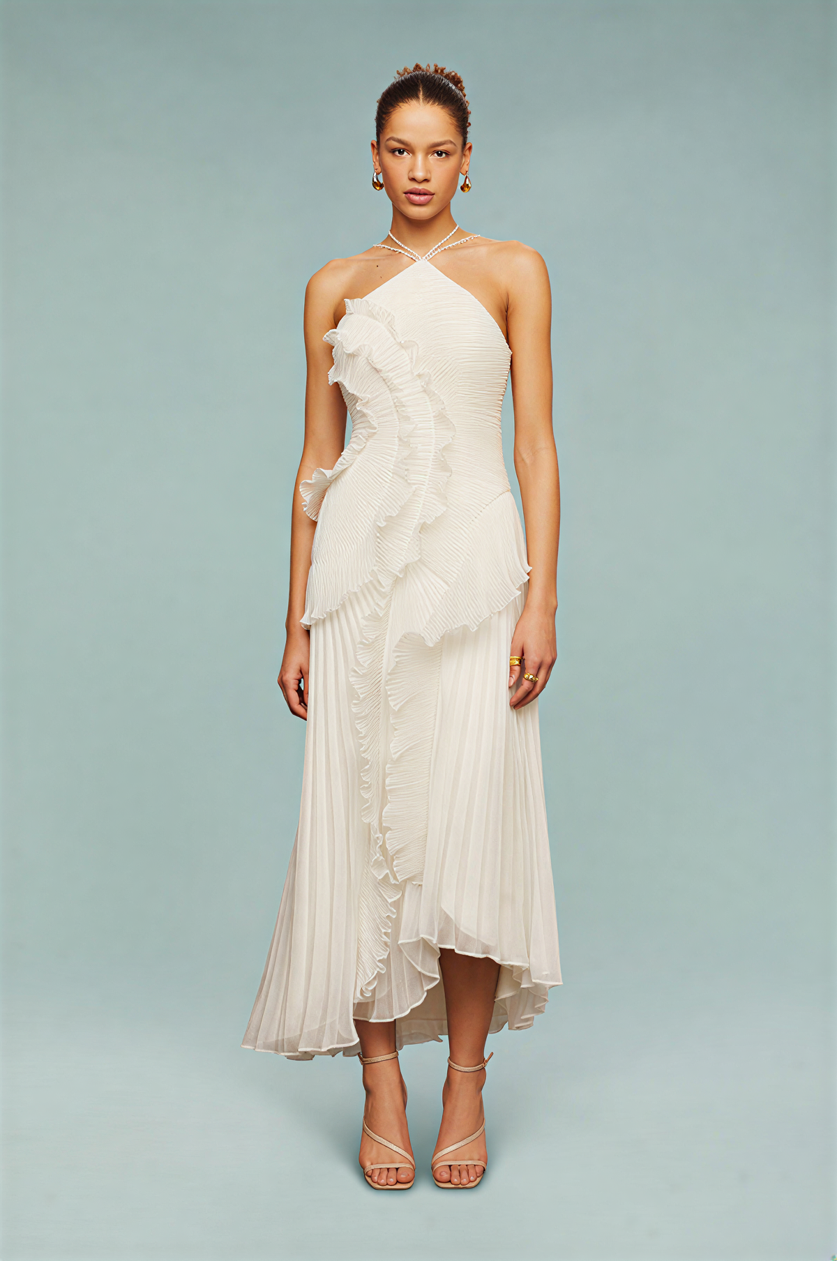 Gianna Halter Ruffle Dress