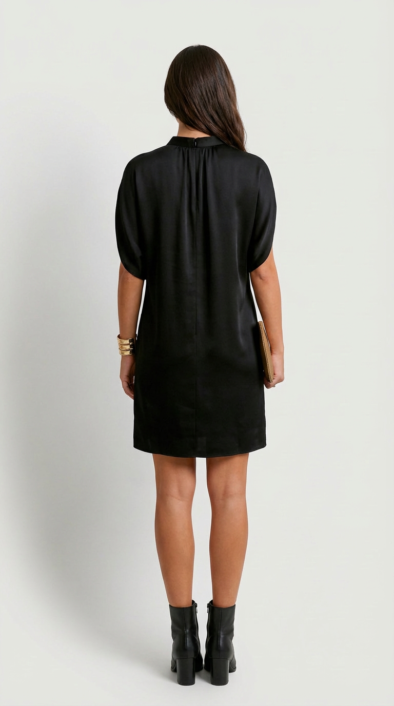 Midnight Drape Shift Dress