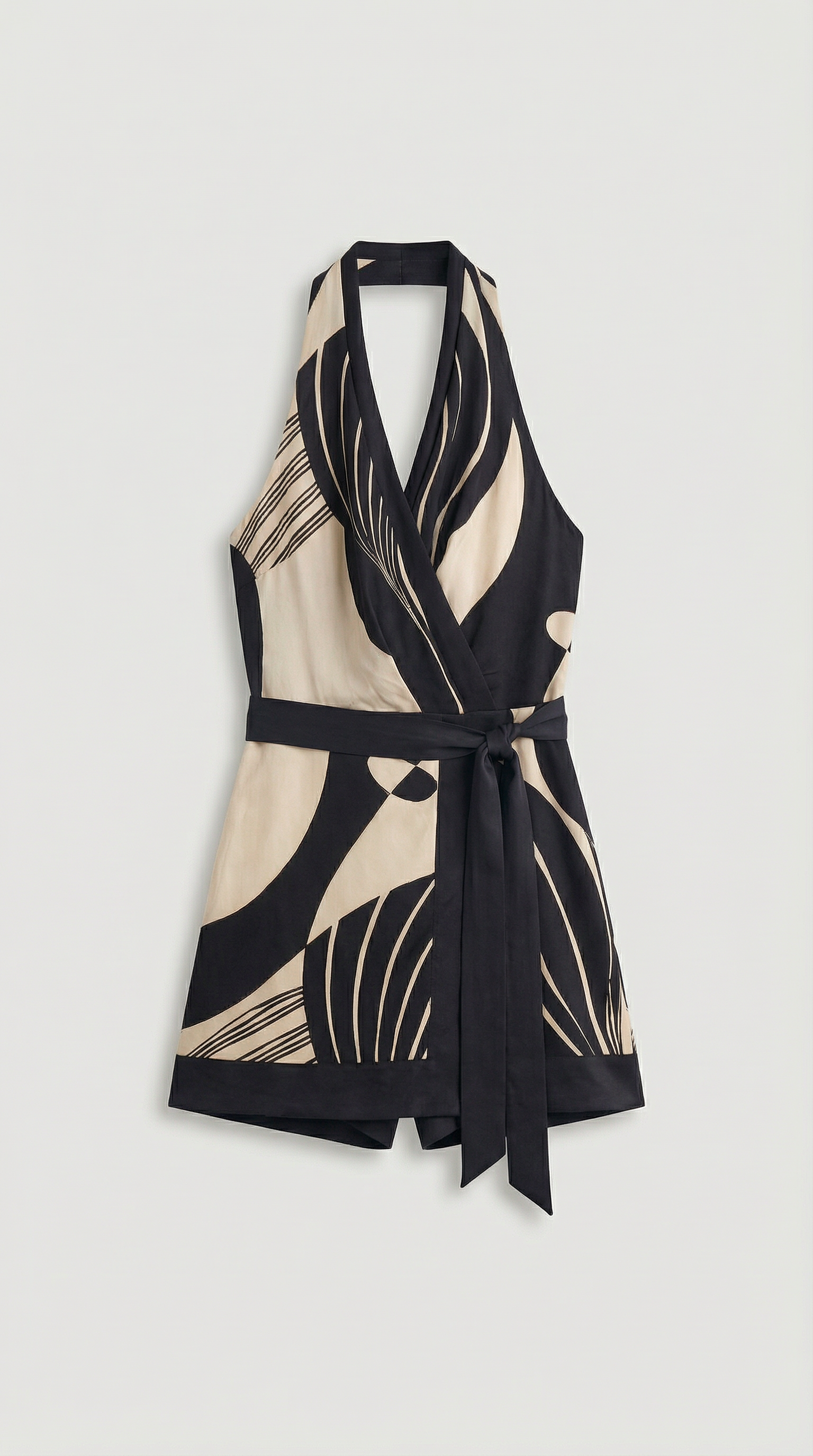 Alma Printed Halter Mini Dress
