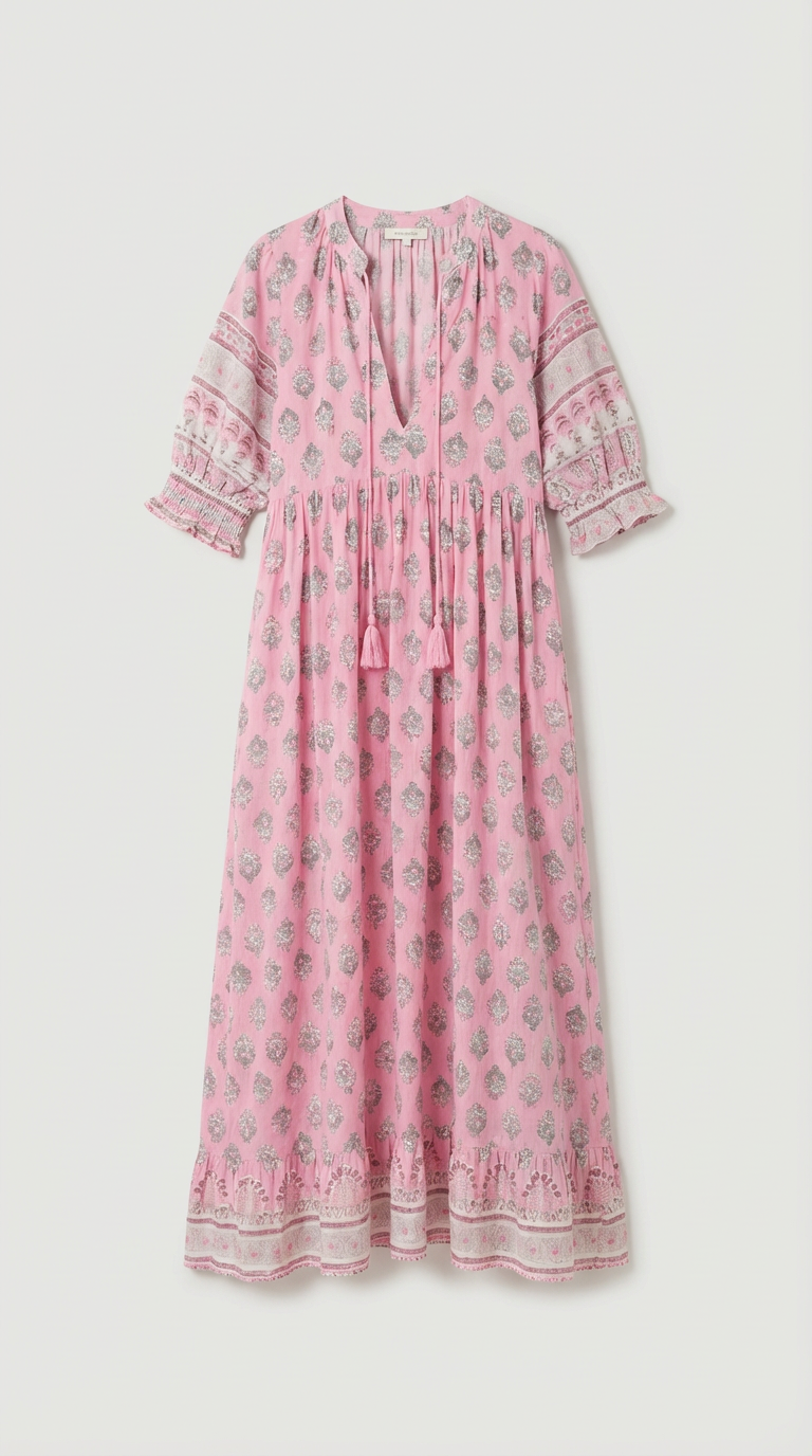 Marbella Boho Tassel Midi Dress