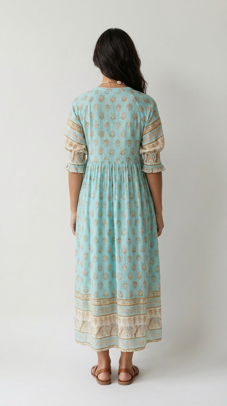 Marbella Boho Tassel Midi Dress