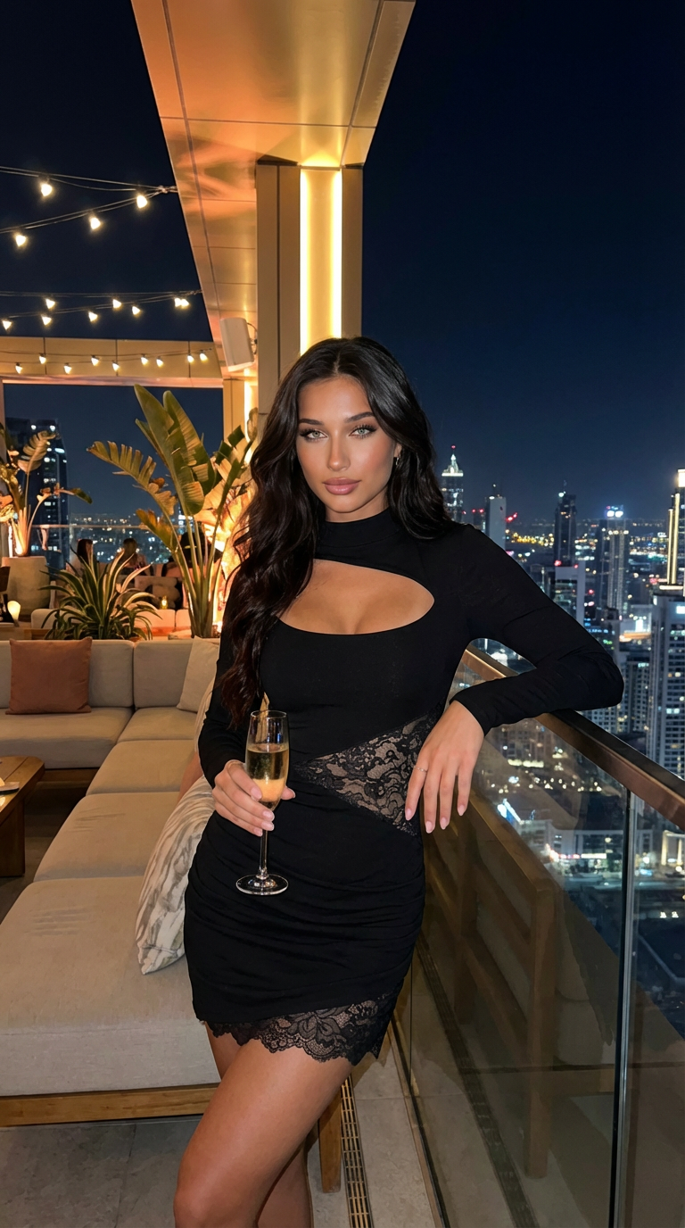 Roxanne Lace Cutout Mini Dress