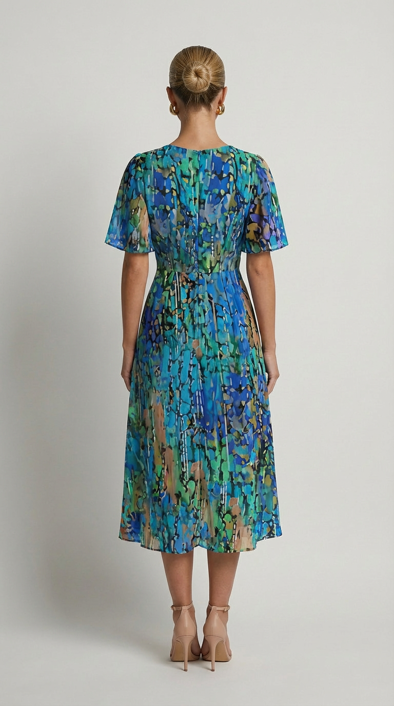 Isabella Floral Wrap Midi Dress